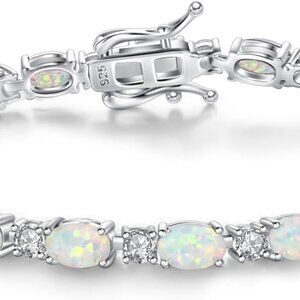 Birthstone Bracelets Sterling Silver Tennis Bracelets Charm Fine Jewelry Birthda